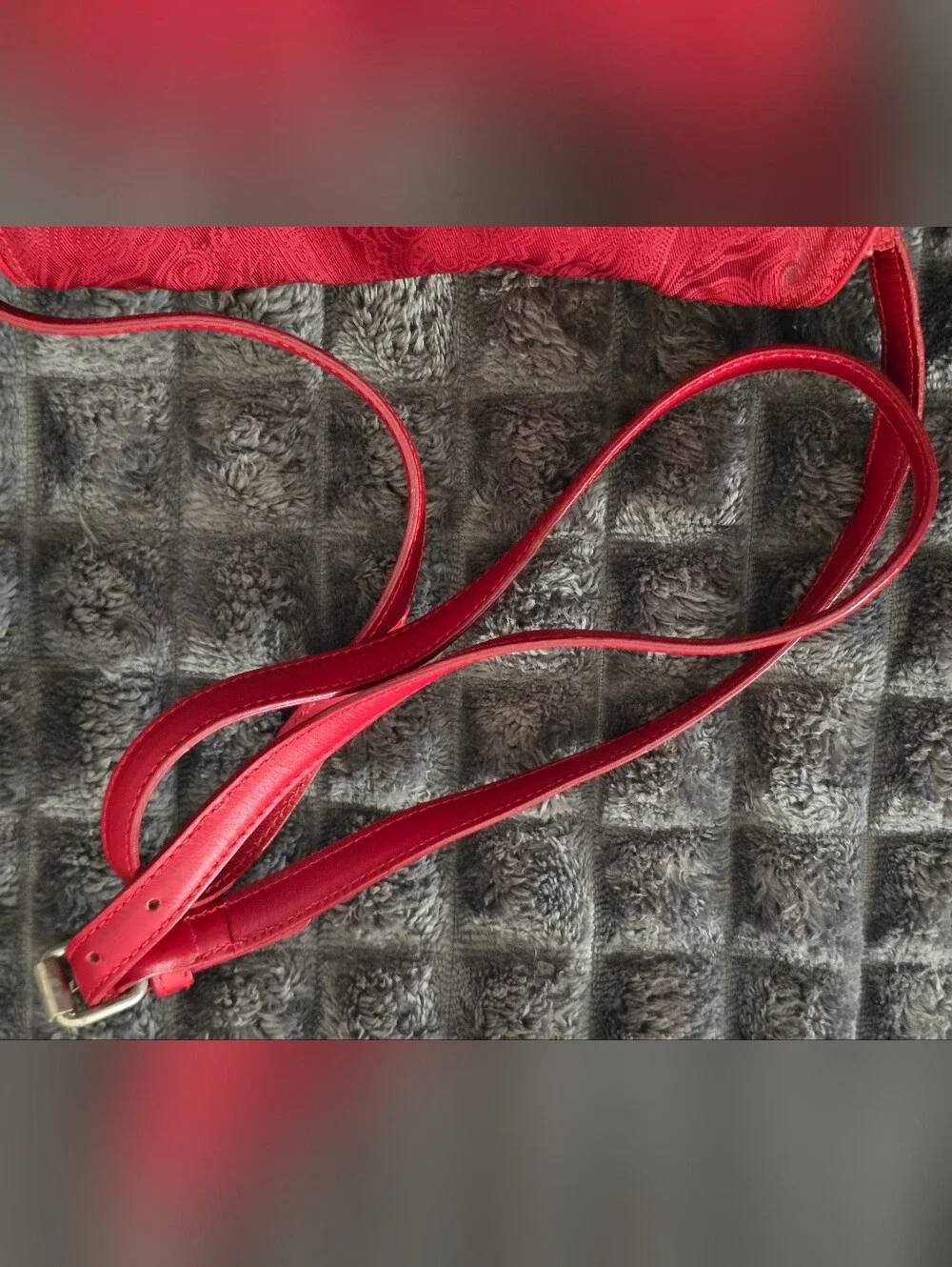 Etro Red Jaquard Crossbody C.O.A. Included EUC - Picture 6 of 16